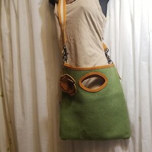 Vintage Italian Wool/Leather Bag